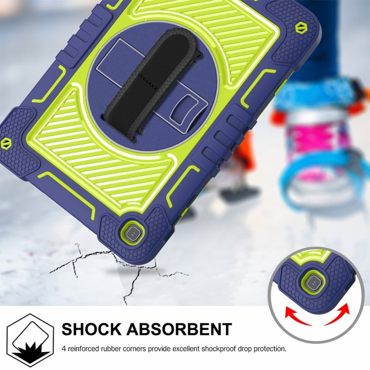 For Honor Pad X8 360 Degree Rotation PC Contrast Silicone Tablet Case(Navy Blue + Yellow Green) - Honor by PMC TechLife | Online Shopping South Africa | PMC TechLife | Buy Now Pay Later Mobicred