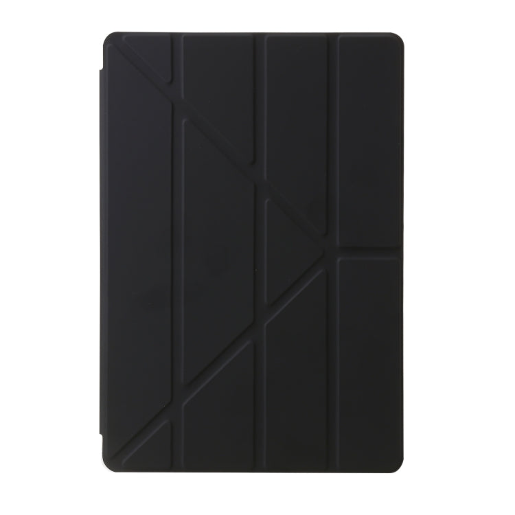 For Samsung Galaxy Tab S9 FE Clear Acrylic Deformation Leather Tablet Case(Black) - Galaxy Tab S9 FE by PMC TechLife | Online Shopping South Africa | PMC TechLife