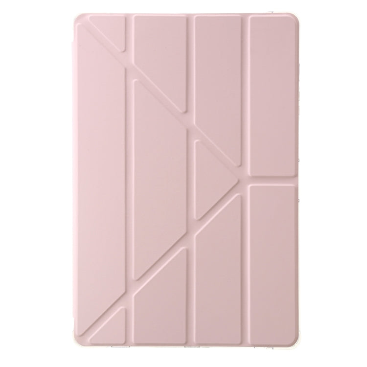 For Samsung Galaxy Tab S9 FE+ Clear Acrylic Deformation Leather Tablet Case(Pink) - Galaxy Tab S9 FE+ by PMC TechLife | Online Shopping South Africa | PMC TechLife