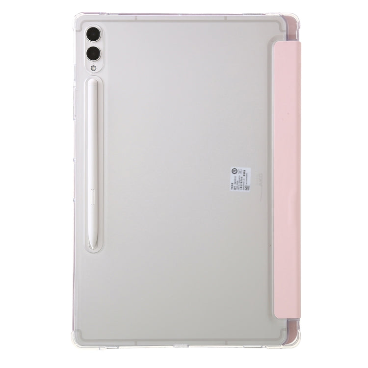 For Samsung Galaxy Tab S9 FE+ Clear Acrylic Deformation Leather Tablet Case(Pink) - Galaxy Tab S9 FE+ by PMC TechLife | Online Shopping South Africa | PMC TechLife