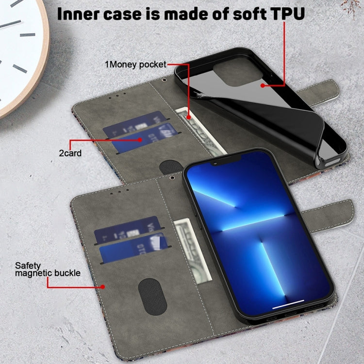 For Motorola Moto G14 Crystal 3D Shockproof Protective Leather Phone Case(Luminous Building) - Motorola Cases by PMC TechLife | Online Shopping South Africa | PMC TechLife | Buy Now Pay Later Mobicred