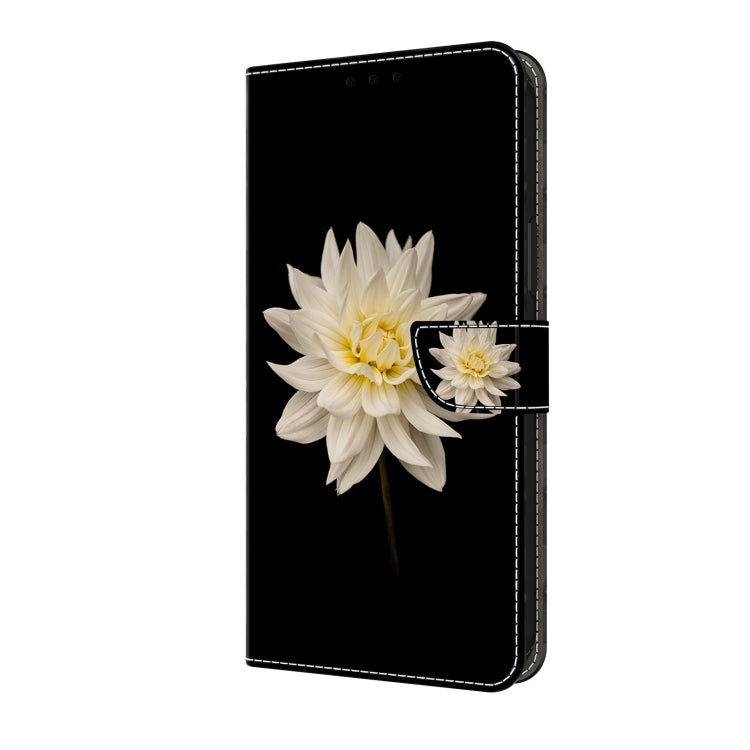 For Motorola Moto G Play 2024 Crystal 3D Shockproof Protective Leather Phone Case(White Flower) - Motorola Cases by PMC TechLife | Online Shopping South Africa | PMC TechLife | Buy Now Pay Later Mobicred