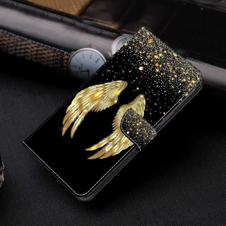 For Motorola Moto G Play 2024 Crystal 3D Shockproof Protective Leather Phone Case(Golden Wings) - Motorola Cases by PMC TechLife | Online Shopping South Africa | PMC TechLife | Buy Now Pay Later Mobicred