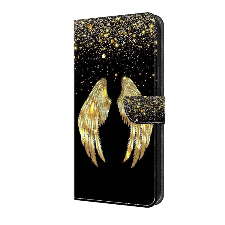 For Motorola Moto G Play 2024 Crystal 3D Shockproof Protective Leather Phone Case(Golden Wings) - Motorola Cases by PMC TechLife | Online Shopping South Africa | PMC TechLife | Buy Now Pay Later Mobicred