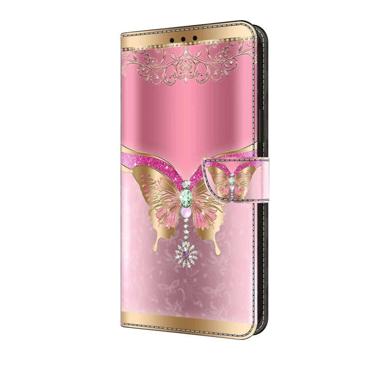 For Motorola Moto G24 Power Crystal 3D Shockproof Protective Leather Phone Case(Pink Bottom Butterfly) - Motorola Cases by PMC TechLife | Online Shopping South Africa | PMC TechLife | Buy Now Pay Later Mobicred