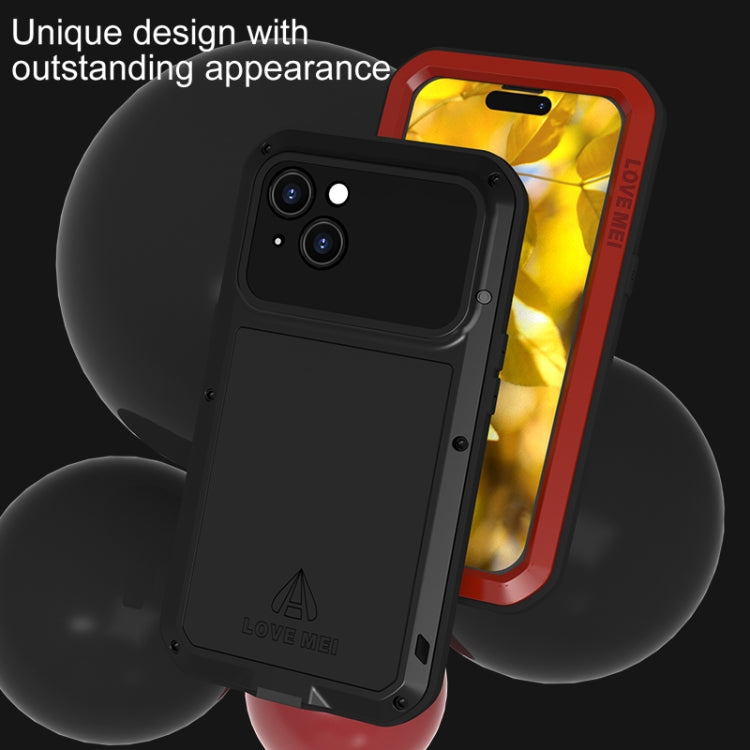For iPhone 15 LOVE MEI Metal Shockproof Life Waterproof Dustproof Phone Case(Army Green) - free shipping - PMC TechLife - Order now!