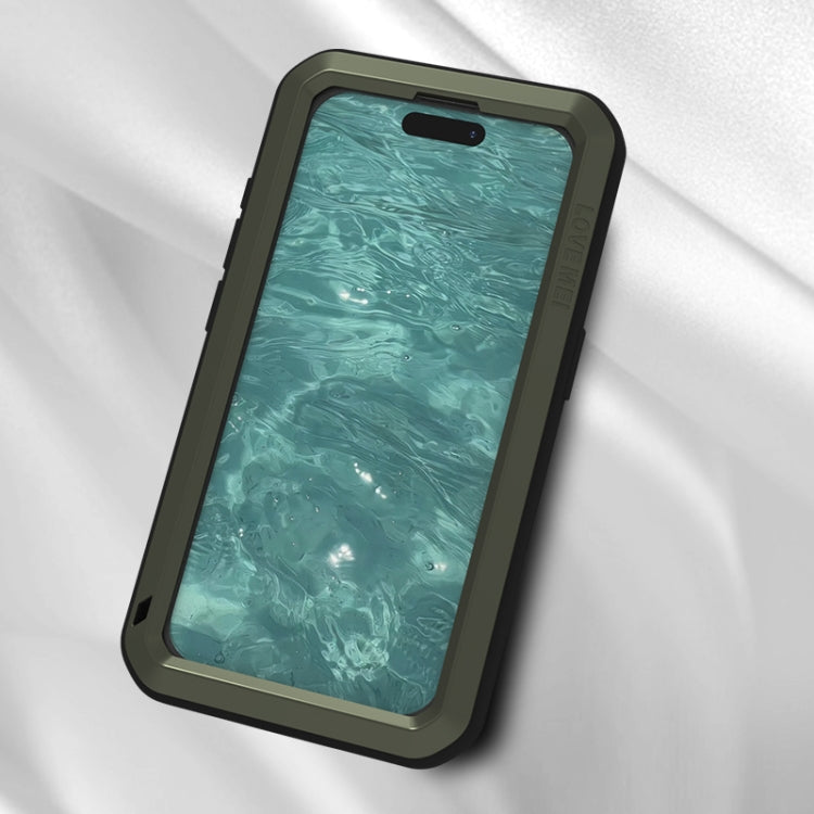 For iPhone 15 Pro LOVE MEI Metal Shockproof Life Waterproof Dustproof Phone Case(White) - iPhone 15 Pro Cases by LOVE MEI | Online Shopping South Africa | PMC TechLife | Buy Now Pay Later Mobicred