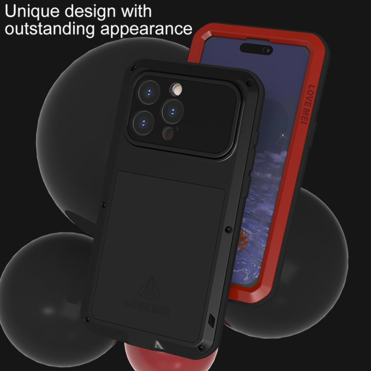 For iPhone 15 Pro Max LOVE MEI Metal Shockproof Life Waterproof Dustproof Phone Case(Army Green) - free shipping - PMC TechLife - Order now!