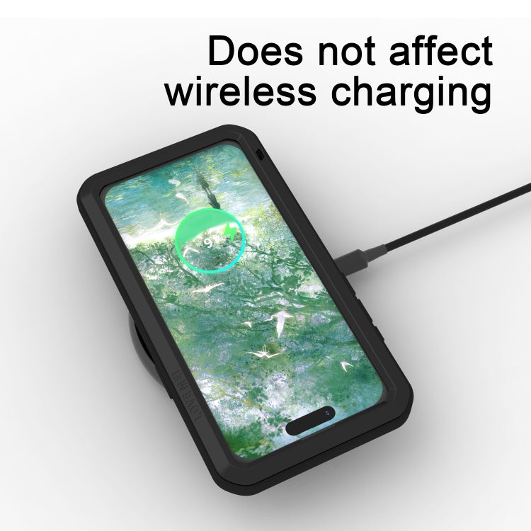 For iPhone 16 Pro LOVE MEI Metal Shockproof Life Waterproof Dustproof Phone Case(Silver) - free shipping - PMC Jewellery - Order now!