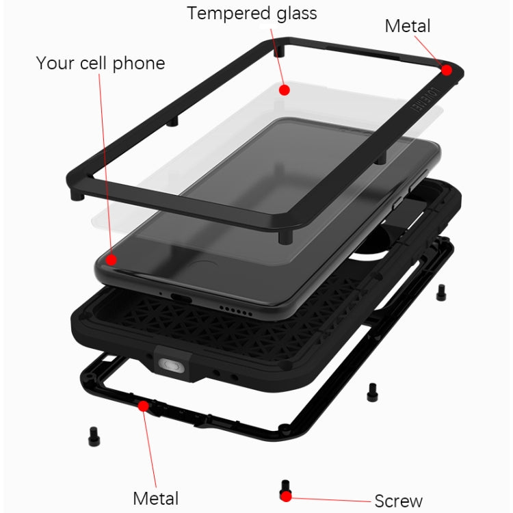 For Huawei Mate 60 Pro / 60 Pro+ LOVE MEI Metal Shockproof Life Waterproof Dustproof Phone Case(Yellow) - Huawei Cases by LOVE MEI | Online Shopping South Africa | PMC TechLife | Buy Now Pay Later Mobicred