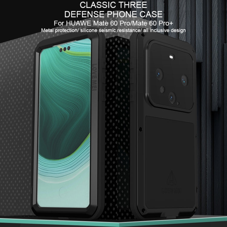 For Huawei Mate 60 Pro / 60 Pro+ LOVE MEI Metal Shockproof Life Waterproof Dustproof Phone Case(Yellow) - Huawei Cases by LOVE MEI | Online Shopping South Africa | PMC TechLife | Buy Now Pay Later Mobicred