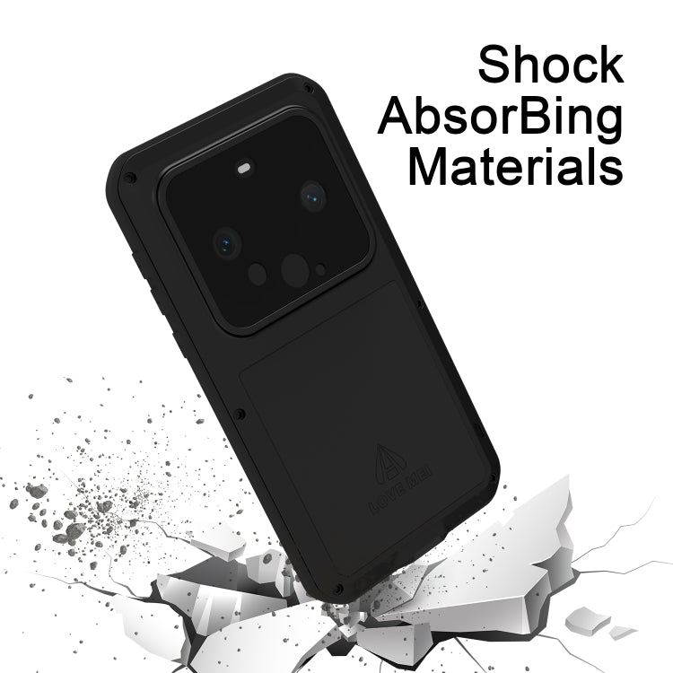 For Huawei Mate 60 LOVE MEI Metal Shockproof Life Waterproof Dustproof Phone Case(Red) - Huawei Cases by LOVE MEI | Online Shopping South Africa | PMC TechLife | Buy Now Pay Later Mobicred