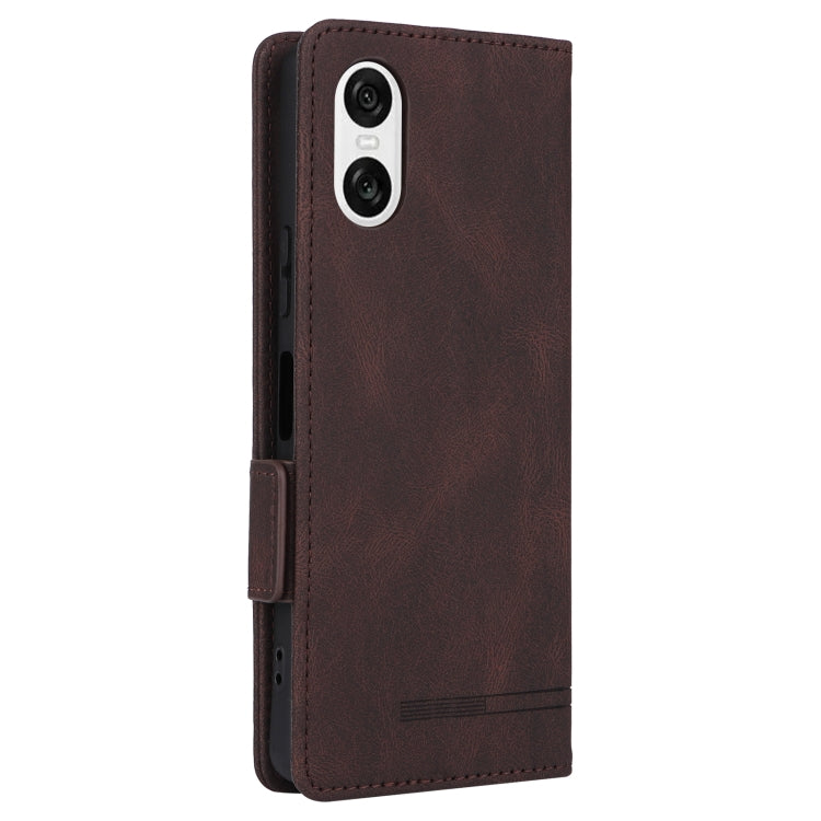For Sony Xperia 10 VI 2024 Magnetic Clasp Leather Phone Case(Brown) - Sony Cases by PMC Jewellery | Online Shopping South Africa | PMC Jewellery | Buy Now Pay Later Mobicred