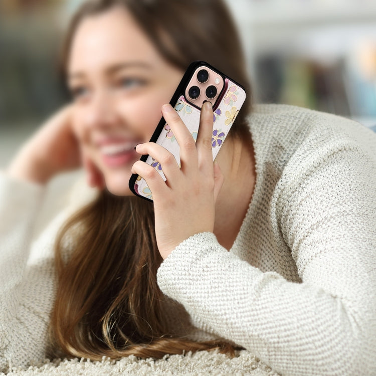 For iPhone 16 Pro Printed Double Buckle RFID Anti-theft Phone Case(Blossoming Flowers) - iPhone 16 Pro Cases by PMC TechLife | Online Shopping South Africa | PMC TechLife | Buy Now Pay Later Mobicred