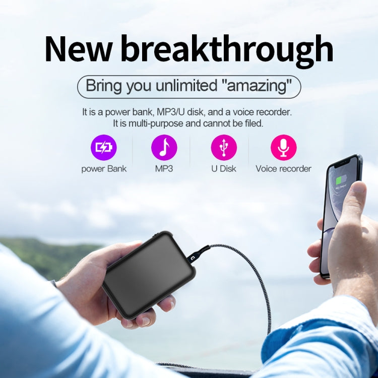 JNN Q75 Magnetic Power Bank Smart Voice Recorder, Memory:64GB(Black) - Recording Pen by JNN | Online Shopping South Africa | PMC TechLife | Buy Now Pay Later Mobicred