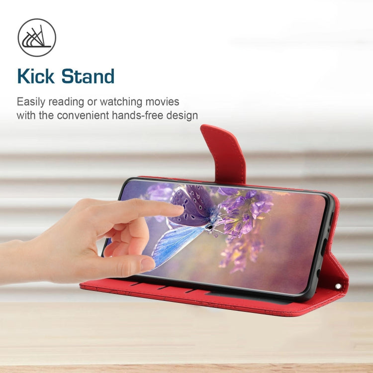 For Google Pixel 9 Pro Skin Feel Butterfly Embossed Flip Leather Phone Case(Red) - Google Cases by PMC TechLife | Online Shopping South Africa | PMC TechLife | Buy Now Pay Later Mobicred