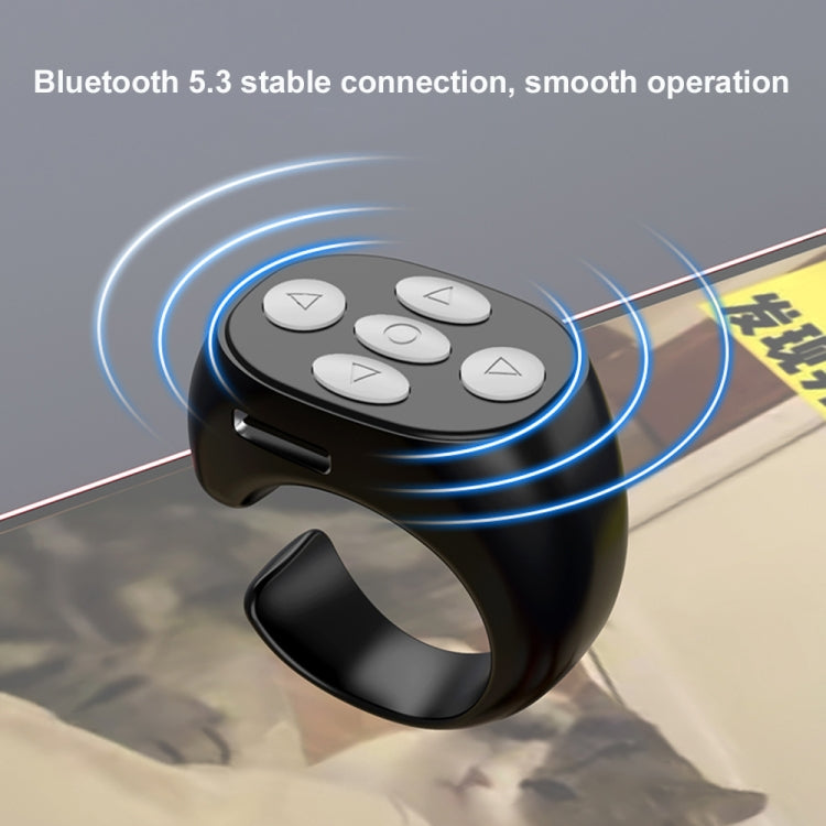 JX-05 5-button Bluetooth Remote Control Cellphone Smart Ring Remote Control(Black) - Phone Remote Control by PMC TechLife | Online Shopping South Africa | PMC TechLife