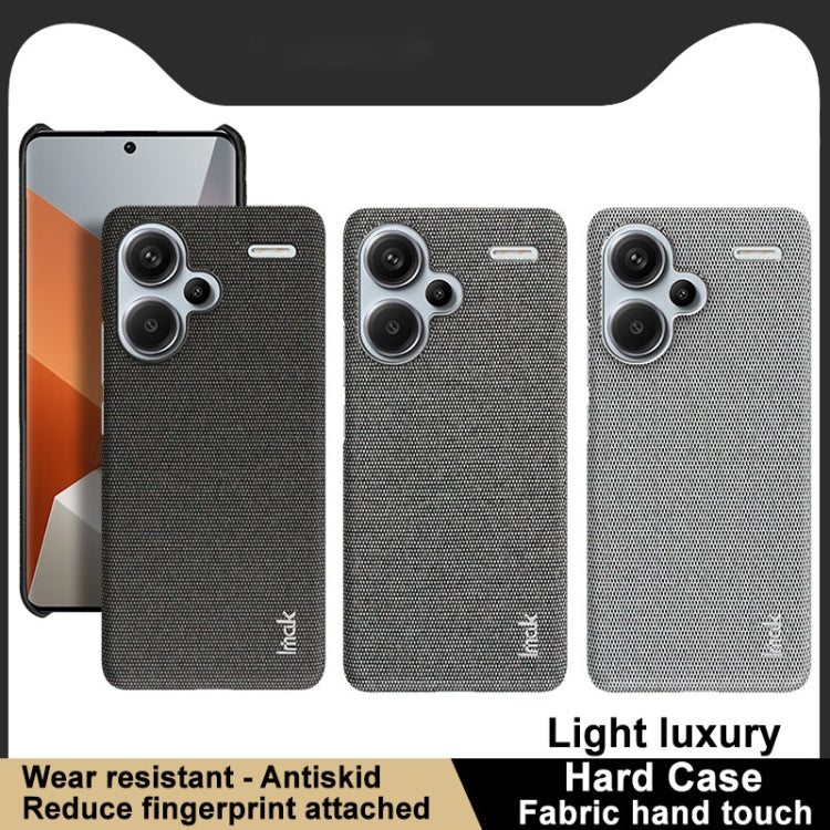 For Xiaomi Redmi Note 13 Pro+ 5G imak Ruiyi Series Cloth Texture PU + PC Phone Case(Black) - Note 13 Pro+ Cases by imak | Online Shopping South Africa | PMC TechLife