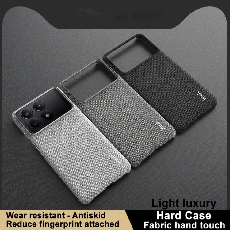 For Xiaomi Redmi K70 5G/K70 Pro 5G imak Ruiyi Series Cloth Texture PU + PC Phone Case(Light Grey) - Xiaomi Cases by imak | Online Shopping South Africa | PMC Jewellery | Buy Now Pay Later Mobicred