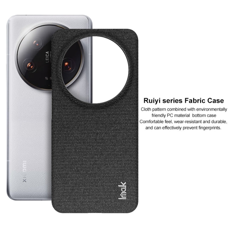 For Xiaomi 14 Ultra 5G imak Ruiyi Series Cloth Texture PU + PC Phone Case(Light Grey) - free shipping - PMC Jewellery - Order now!