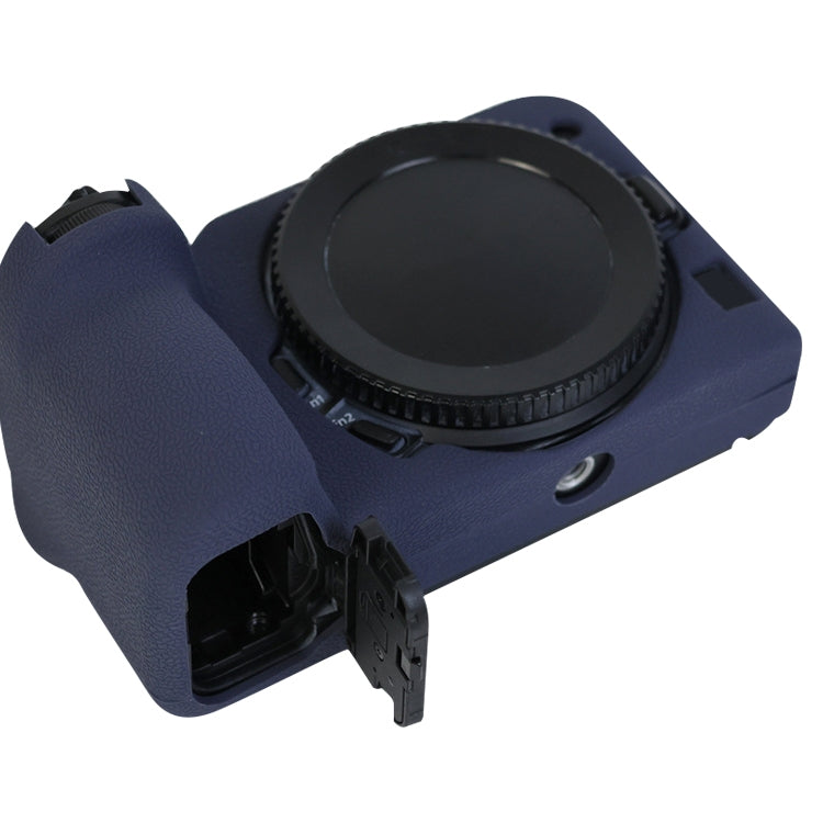 For Nikon Z 30 Soft Silicone Protective Case with Lens Cover(Dark Blue) - Protective Case by PMC TechLife | Online Shopping South Africa | PMC TechLife | Buy Now Pay Later Mobicred