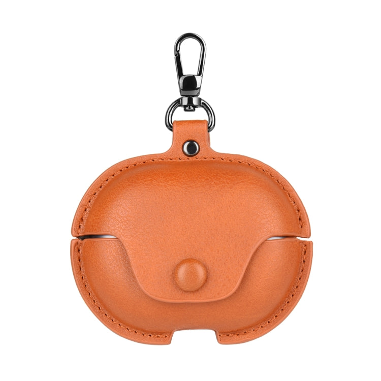 For Huawei FreeClip Business Leather Earphone Protective Case with Hook(Light Brown) - Huawei Earphone Case by PMC Jewellery | Online Shopping South Africa | PMC Jewellery | Buy Now Pay Later Mobicred