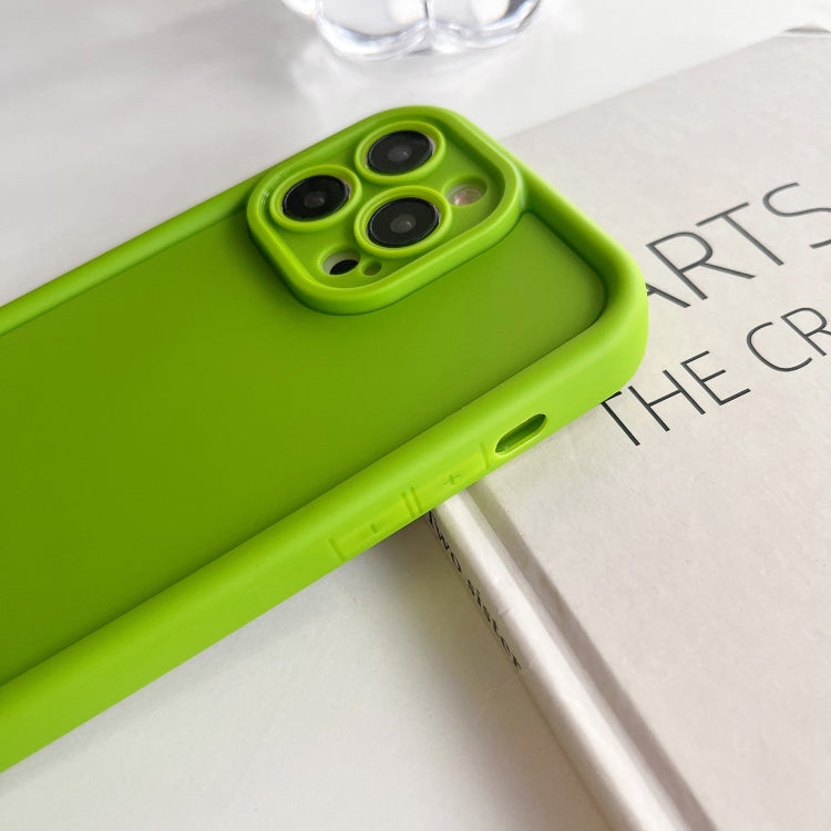 For iPhone 15 Plus Fine Hole Shockproof Frame Frosted TPU Phone Case(Brown) - iPhone 15 Plus Cases by PMC TechLife | Online Shopping South Africa | PMC TechLife