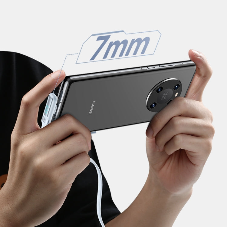 USAMS US-SJ653 PD 100W USB-C/Type-C to USB-C/Type-C Aluminum Alloy Digital Display Fast Charging Elbow Data Cable, Length: 1.2m(Blue) - free shipping - PMC TechLife - Order now!