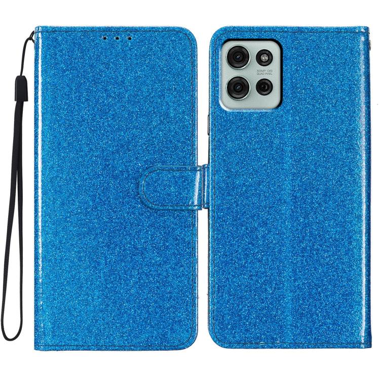 For Motorola Moto G56 5G Glitter Powder Flip Leather Phone Case(Blue) - free shipping - PMC TechLife - Order now!