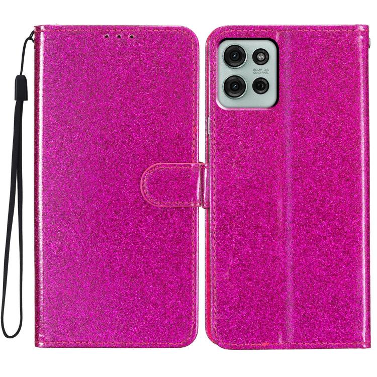For Motorola Moto G86 5G Glitter Powder Flip Leather Phone Case(Rose Red) - free shipping - PMC TechLife - Order now!