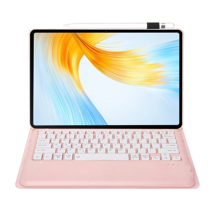 For Lenovo Xiaoxin Pad Pro 12.7 inch AM24 TPU Ultra-thin Detachable Bluetooth Keyboard Tablet Leather Case(Pink) - Lenovo Keyboard by PMC TechLife | Online Shopping South Africa | PMC TechLife | Buy Now Pay Later Mobicred