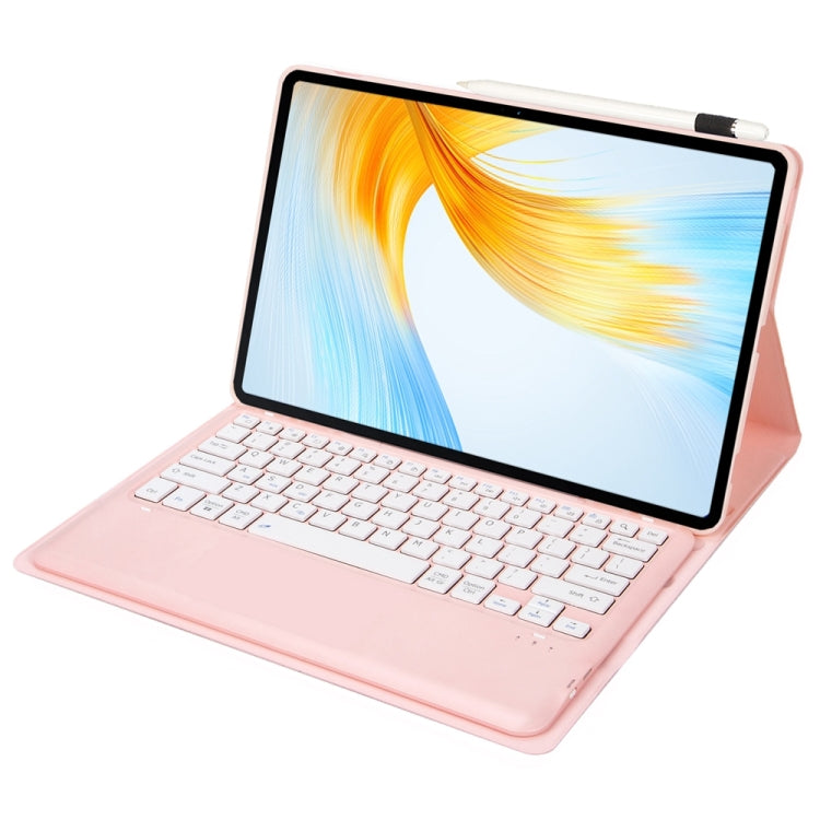 For Lenovo Xiaoxin Pad Pro 12.7 inch AM24 TPU Ultra-thin Detachable Bluetooth Keyboard Tablet Leather Case(Pink) - Lenovo Keyboard by PMC TechLife | Online Shopping South Africa | PMC TechLife | Buy Now Pay Later Mobicred