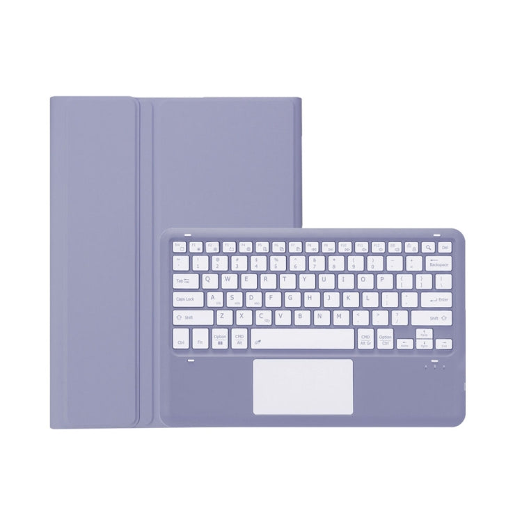 For Lenovo Xiaoxin Pad Pro 12.7 inch AM24-A TPU Ultra-thin Detachable Bluetooth Keyboard Tablet Leather Case with Touchpad(Purple) - Lenovo Keyboard by PMC TechLife | Online Shopping South Africa | PMC TechLife