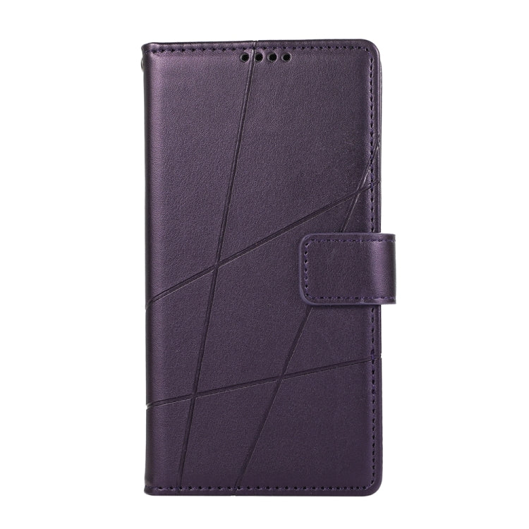 For Xiaomi 14 Pro PU Genuine Leather Texture Embossed Line Phone Case(Purple) - 14 Pro Cases by PMC TechLife | Online Shopping South Africa | PMC TechLife | Buy Now Pay Later Mobicred