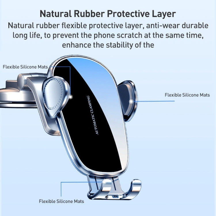 D6 Mechanical Locking Wireless Fast Charging Air Outlet Car Holder, Style:Strong Suction Cup Version - Wireless Charger Holders by PMC TechLife | Online Shopping South Africa | PMC TechLife | Buy Now Pay Later Mobicred