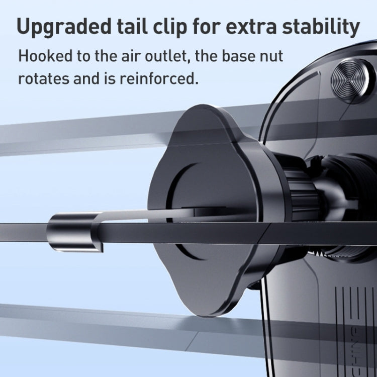 D6 Mechanical Locking Wireless Fast Charging Air Outlet Car Holder, Style:Strong Suction Cup Version - Wireless Charger Holders by PMC TechLife | Online Shopping South Africa | PMC TechLife | Buy Now Pay Later Mobicred