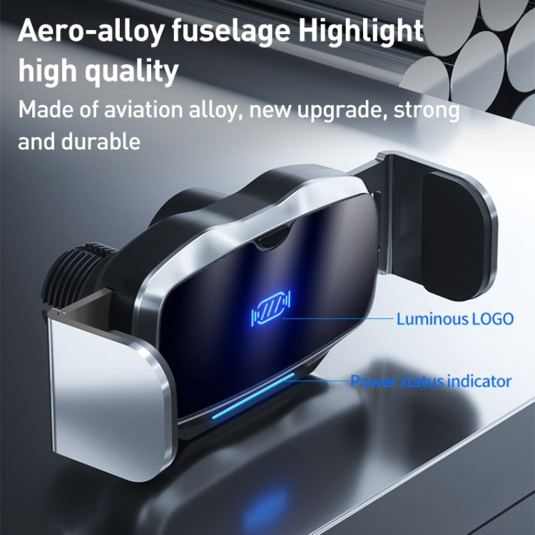 D7 Infrared lnduction Wireless Fast Charging Air Outlet Car Holder(Silver) - Wireless Charger Holders by PMC TechLife | Online Shopping South Africa | PMC TechLife | Buy Now Pay Later Mobicred