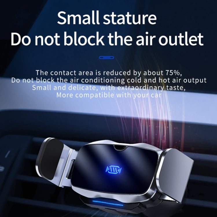 D7 Infrared lnduction Wireless Fast Charging Air Outlet Car Holder(Silver) - Wireless Charger Holders by PMC TechLife | Online Shopping South Africa | PMC TechLife | Buy Now Pay Later Mobicred