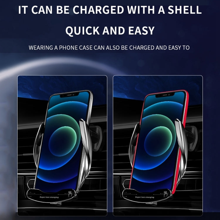 G10 Infrared lnduction Wireless Fast Charging Air Outlet Car Holder(Black) - Wireless Charger Holders by PMC TechLife | Online Shopping South Africa | PMC TechLife | Buy Now Pay Later Mobicred