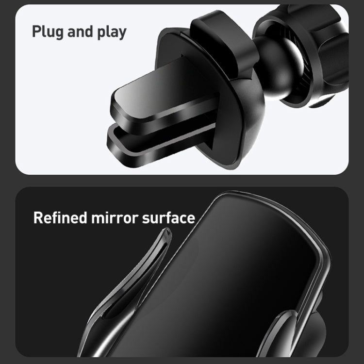 M1 Electric Opening/Closing Wireless Fast Charging Air Outlet Car Holder(Black) - Wireless Charger Holders by PMC TechLife | Online Shopping South Africa | PMC TechLife | Buy Now Pay Later Mobicred