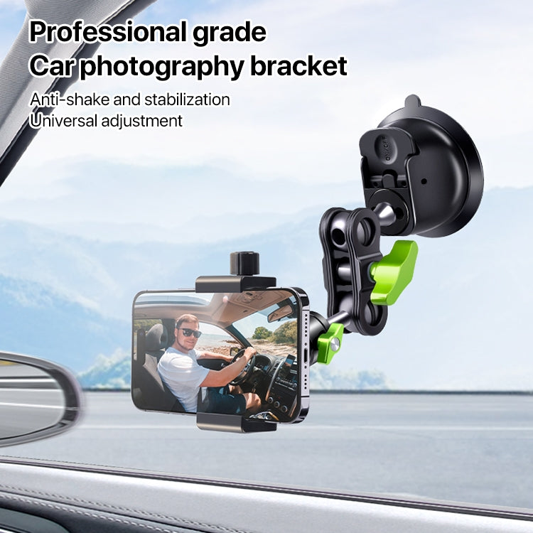 Single Suction Cup Pea Clamp Arm Holder 23cm with Elastic Phone Clamp - Car Holders by PMC TechLife | Online Shopping South Africa | PMC TechLife | Buy Now Pay Later Mobicred