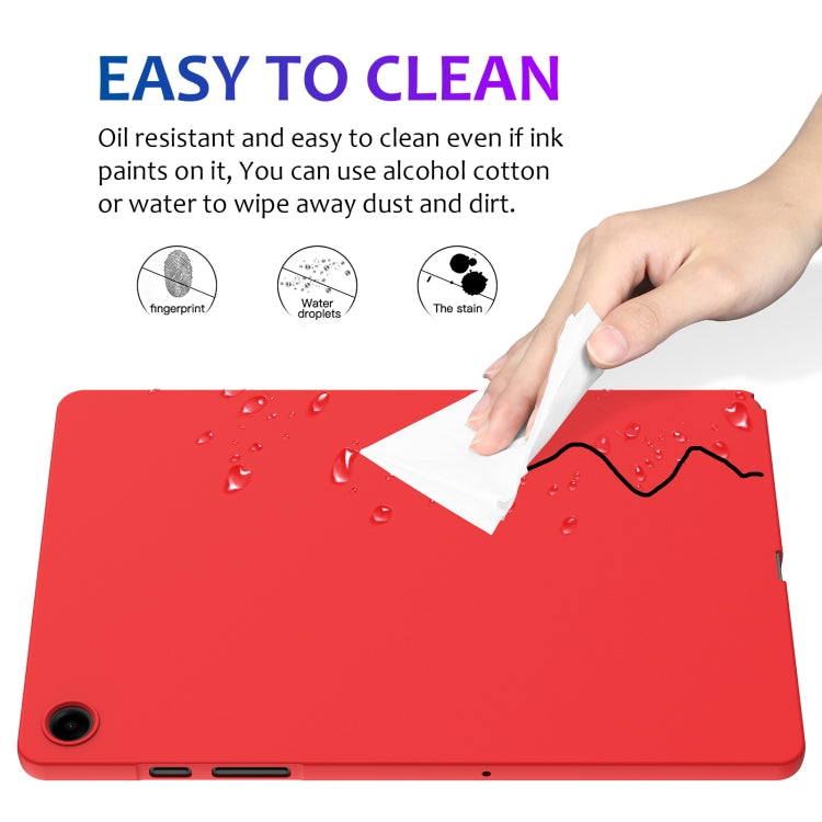 For Samsung Galaxy Tab A9+ Pure Color Liquid Silicone Shockproof Tablet Case(Red) - free shipping - PMC TechLife - Order now!