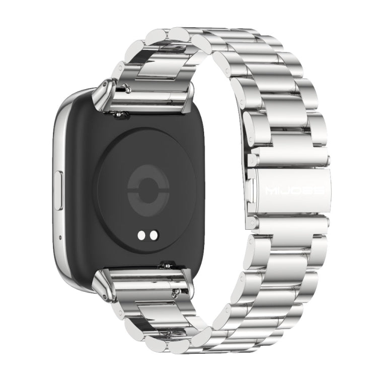 For Redmi Watch 3 Lite / Watch 3 Active Mijobs Three-Bead Metal Stainless Steel Watch Band(Silver) - free shipping - PMC TechLife - Order now!