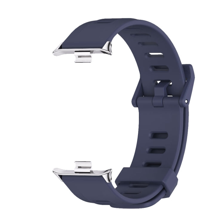 For Xiaomi Smart Band 9 Pro / 8 Pro Mijobs Flat Hole Breathable Silicone Watch Band(Midnight Blue+Silver) - free shipping - PMc TechLife - Order now!