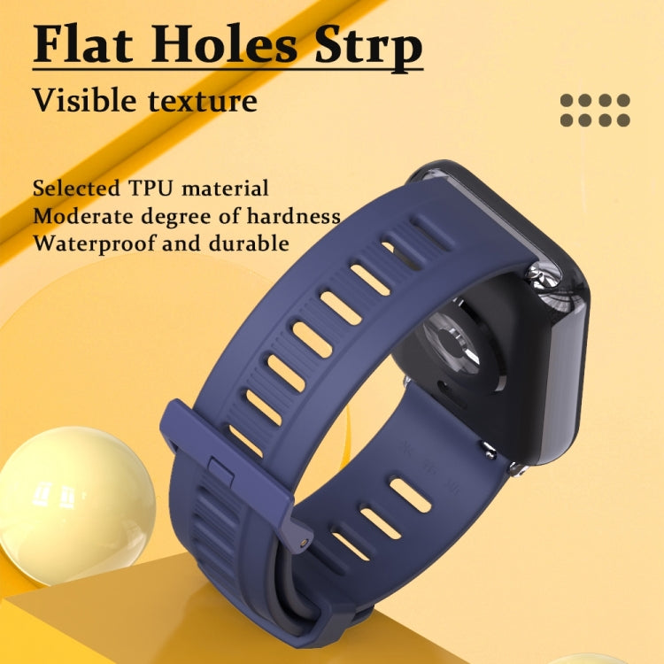 For Xiaomi Smart Band 9 Pro / 8 Pro Mijobs Flat Hole Breathable Silicone Watch Band(Midnight Blue+Black) - free shipping - PMc TechLife - Order now!
