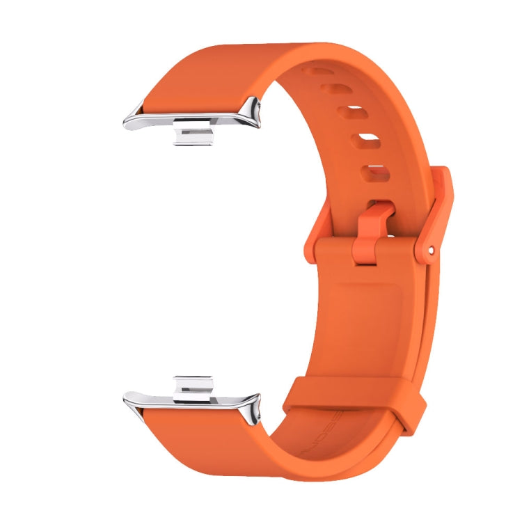 For Xiaomi Smart Band 9 Pro / 8 Pro Mijobs Silicone Breathable Watch Band(Orange Silver) - Watch Bands by MIJOBS | Online Shopping South Africa | PMc TechLife | Buy Now Pay Later Mobicred