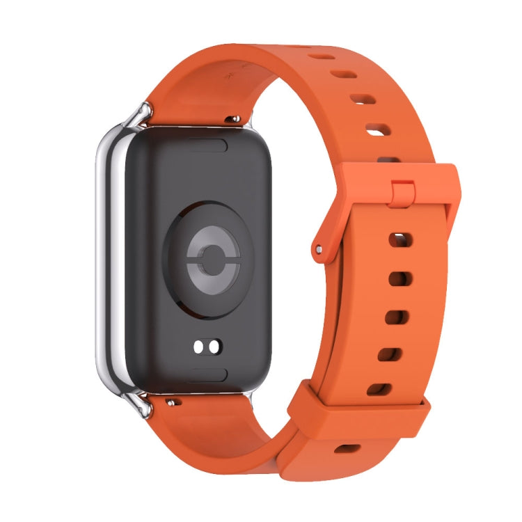 For Xiaomi Smart Band 9 Pro / 8 Pro Mijobs Silicone Breathable Watch Band(Orange Silver) - Watch Bands by MIJOBS | Online Shopping South Africa | PMc TechLife | Buy Now Pay Later Mobicred