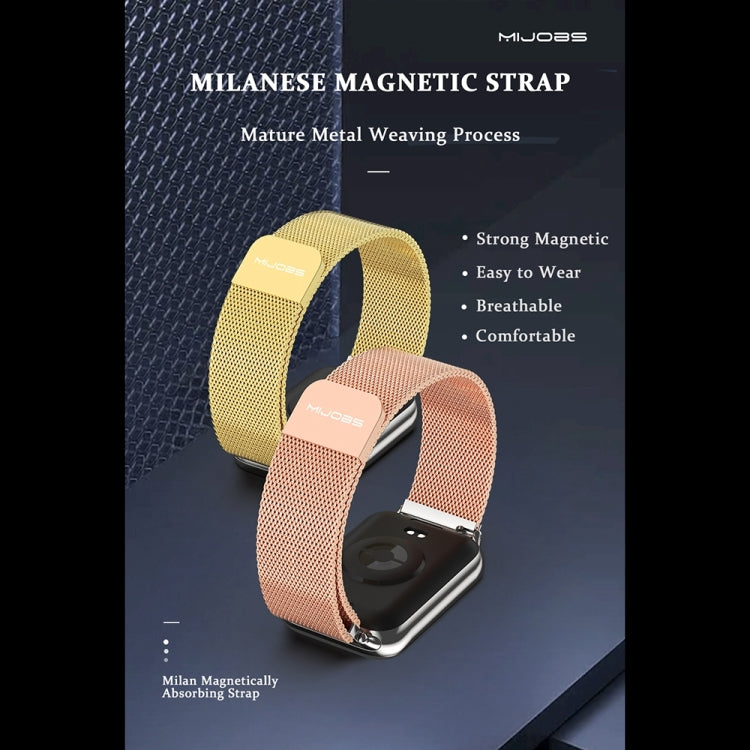 For Xiaomi Smart Band 9 Pro / 8 Pro Mijobs Milan Magnetic Stainless Steel Watch Band(Gold) - free shipping - PMc TechLife - Order now!