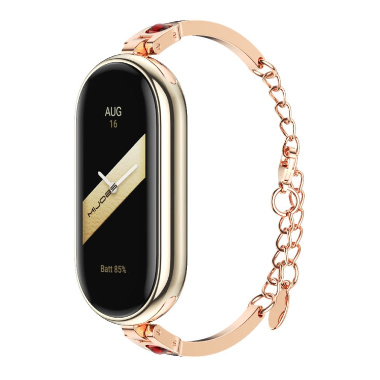 For Xiaomi Mi Band 8 Mijobs Ruyi Beauty Bracelet Watch Band(Rose Gold Red) - Watch Bands by MIJOBS | Online Shopping South Africa | PMC TechLife