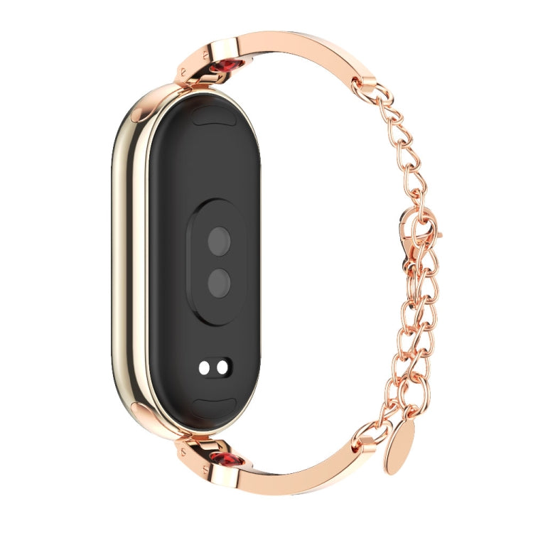 For Xiaomi Mi Band 8 Mijobs Ruyi Beauty Bracelet Watch Band(Rose Gold Red) - Watch Bands by MIJOBS | Online Shopping South Africa | PMC TechLife
